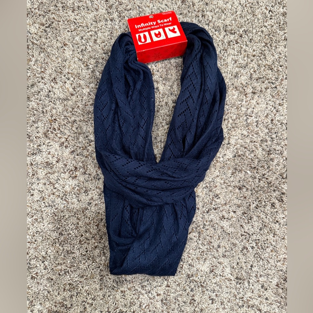 Navy Blue Infinity Scarf